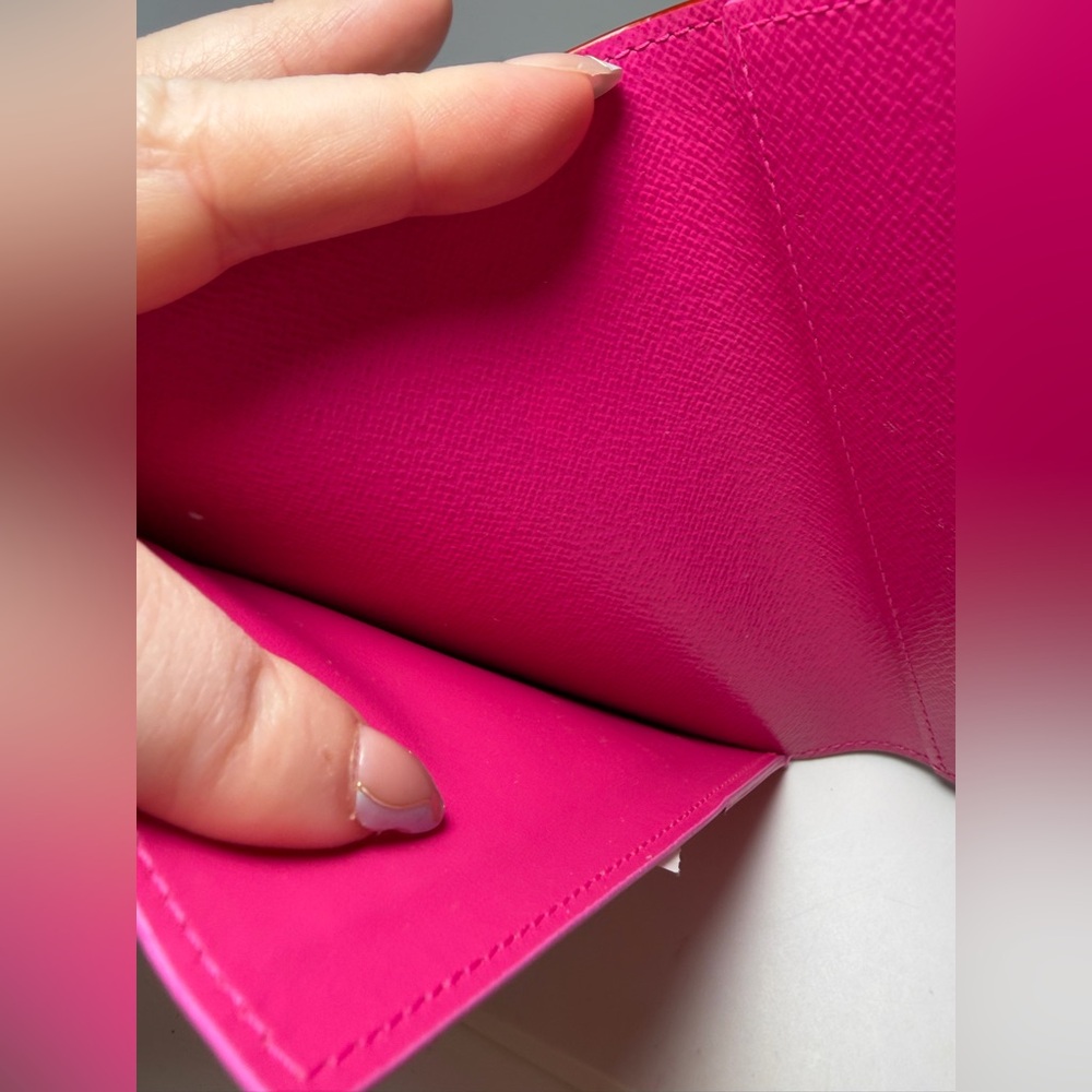 SOLD Louis Vuitton LV x TM Passport Cover Multicolor w/Hot Pink Made in France - Picture 9 of 15